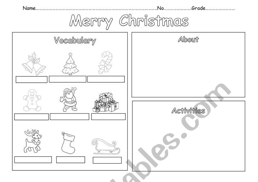 Christmas worksheet worksheet