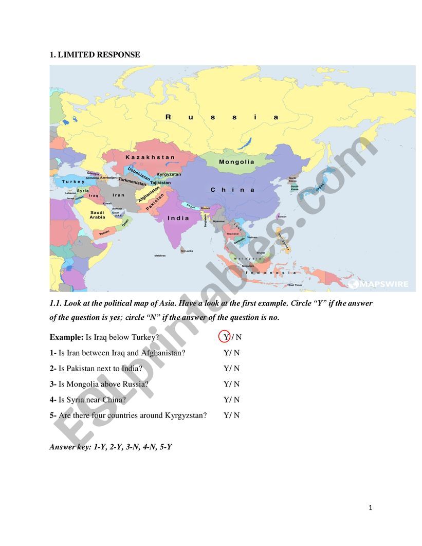 Grammar Revision Test worksheet