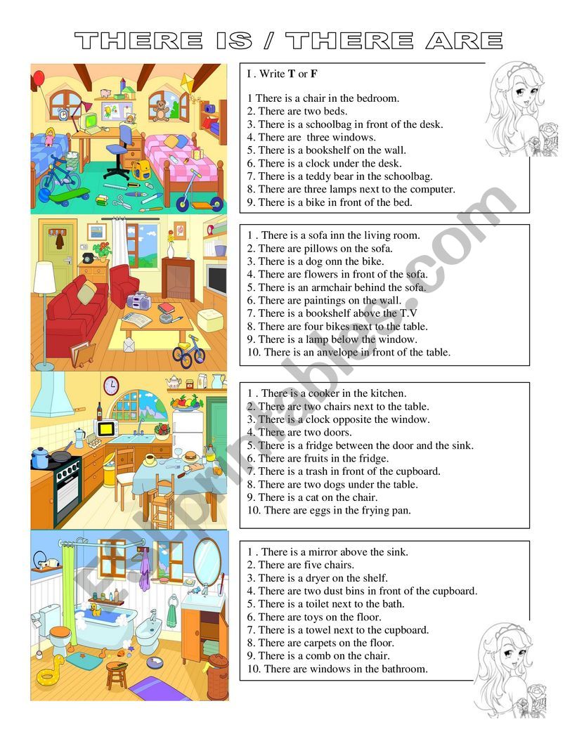 Noelia´s house. (There is/There are. ) - ESL worksheet by nicolemoisin