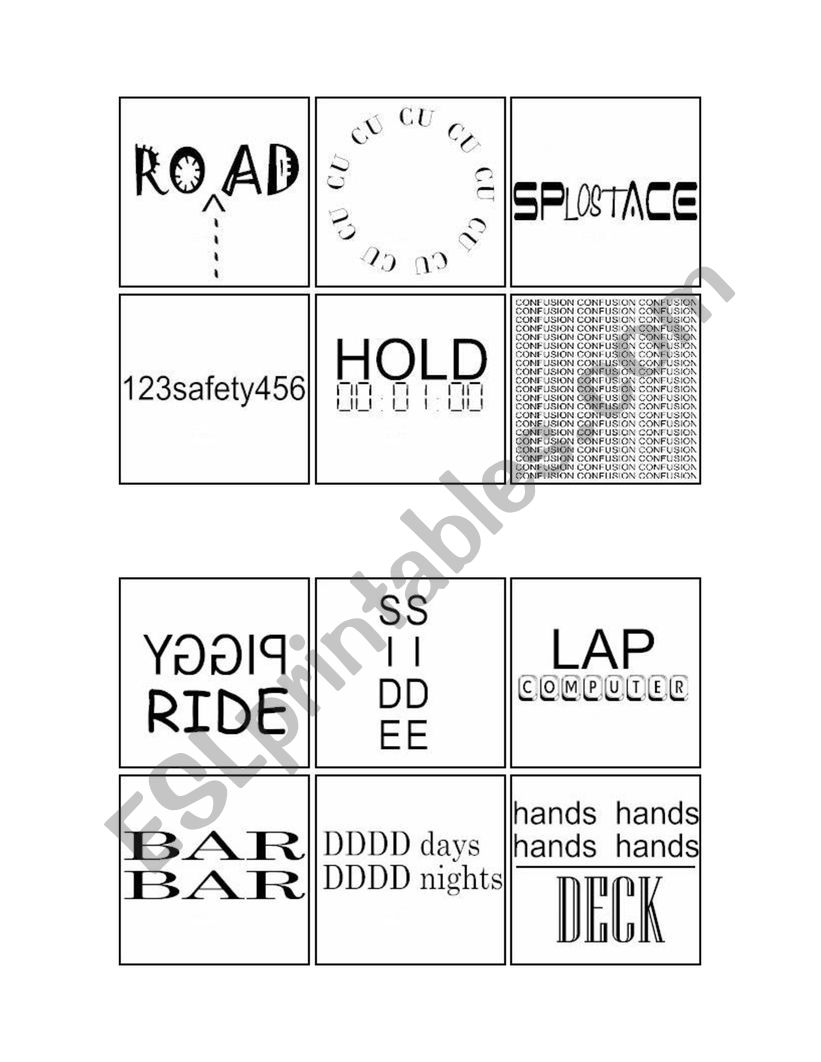 word game esl worksheet by mandaearly