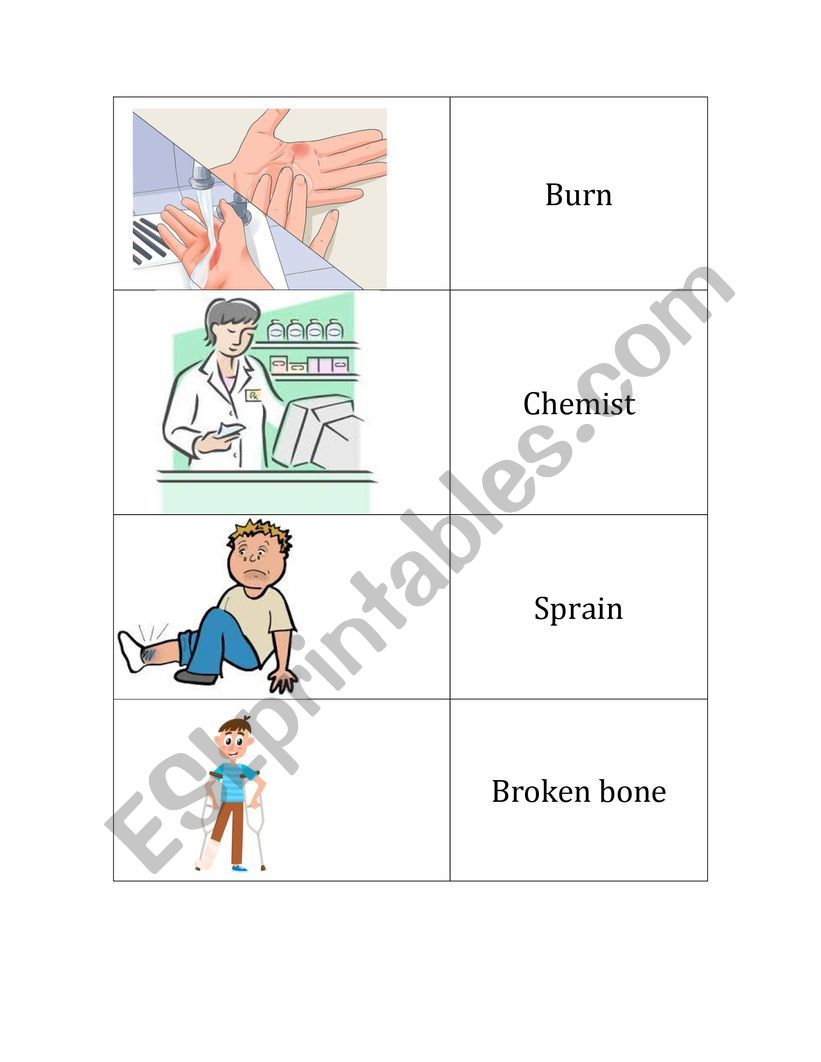 Illnesses and Injuries Matching