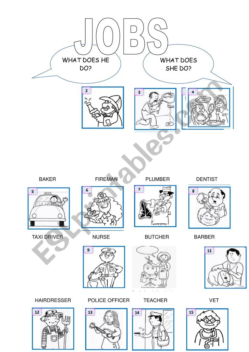 jobs worksheet