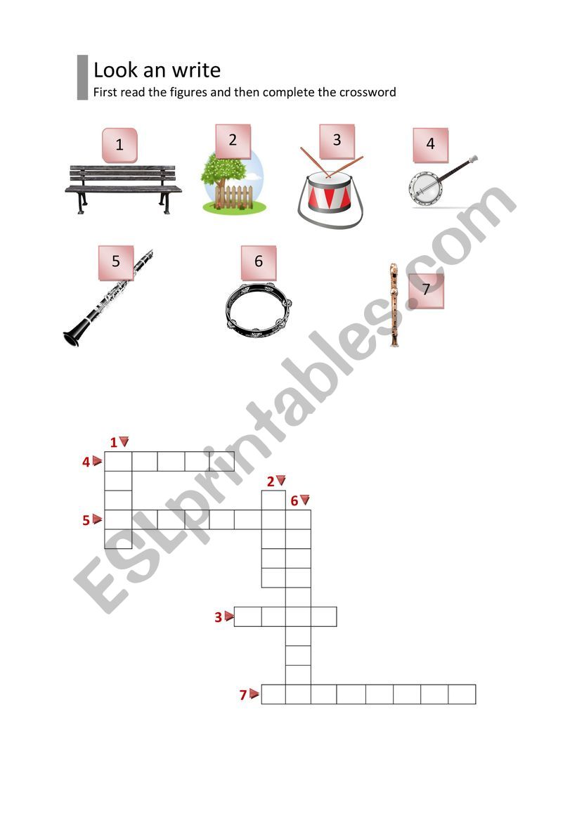 Instruments worksheet