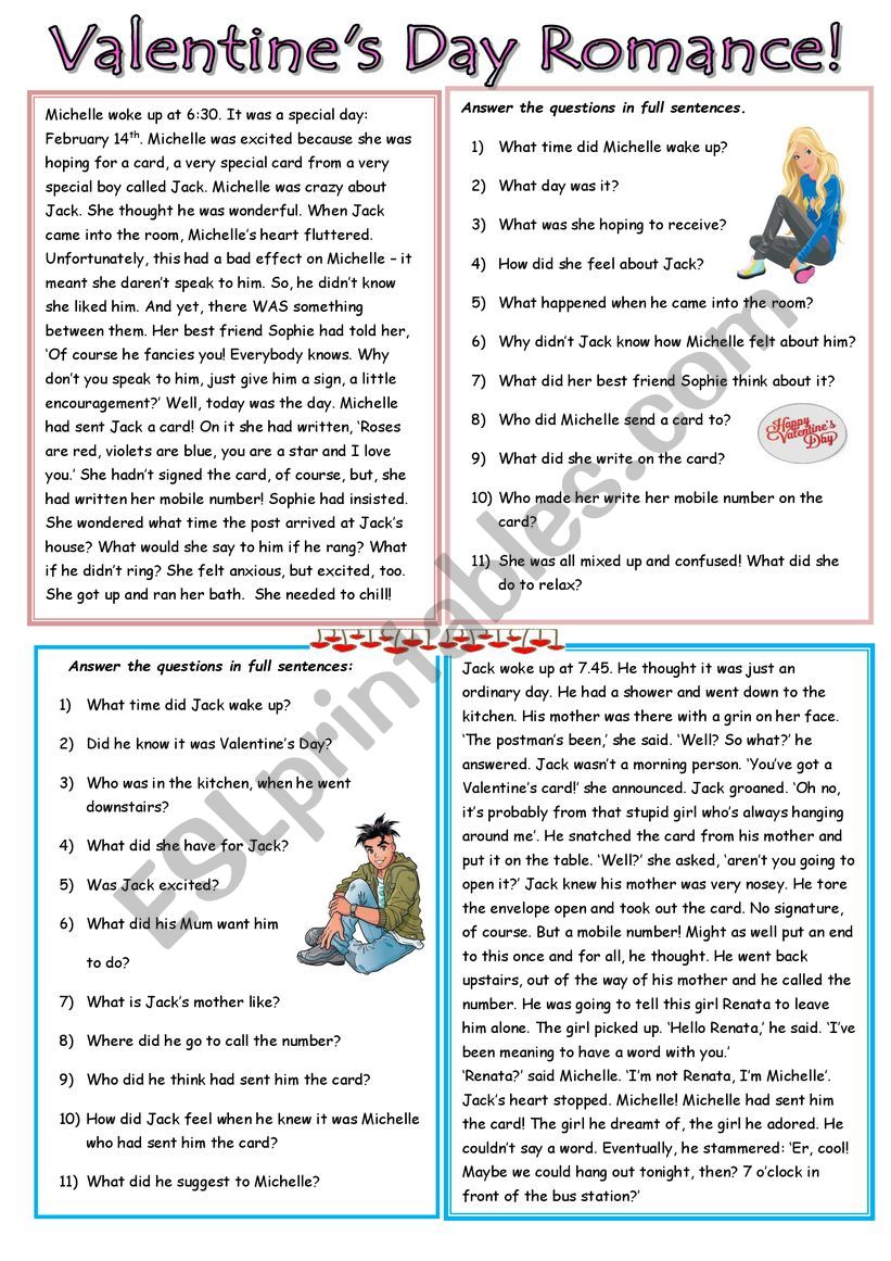 Valentine´s Day Romance - ESL worksheet by cunliffe