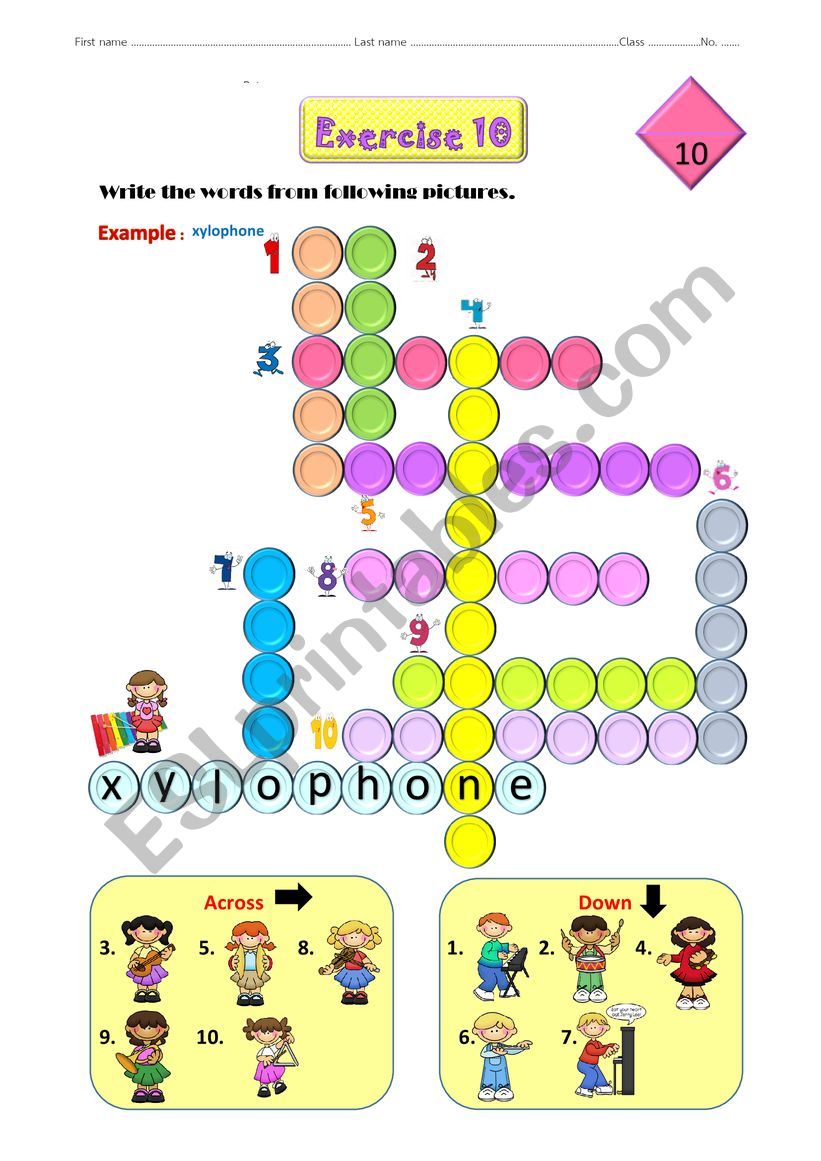 Instrument 9 worksheet