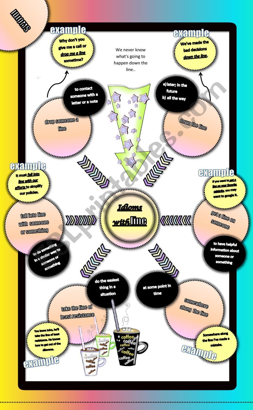 Idioms with Line worksheet