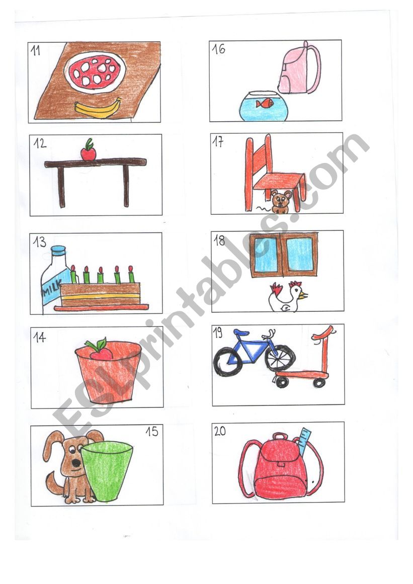 DESCRIBE THESE PICTURES worksheet