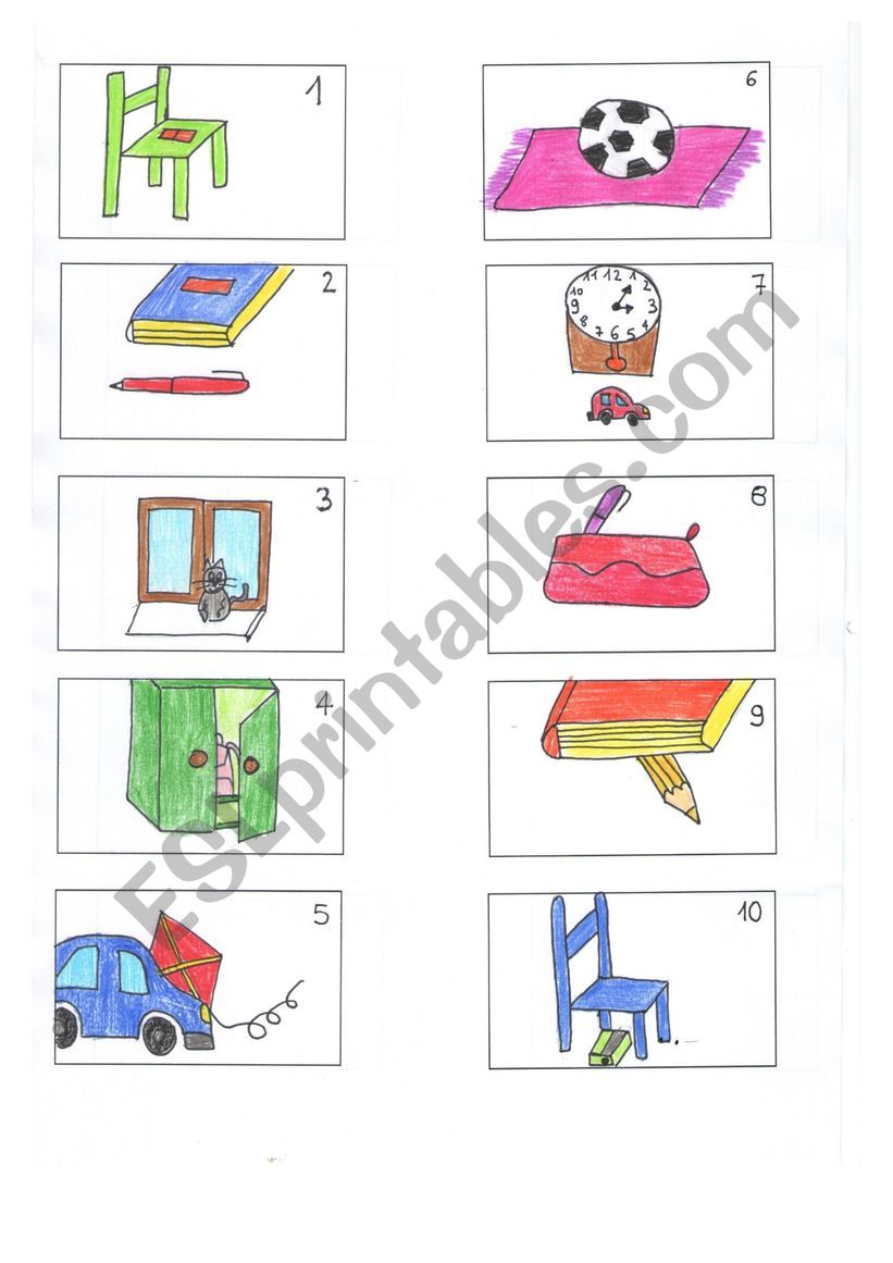 describe these pictures worksheet