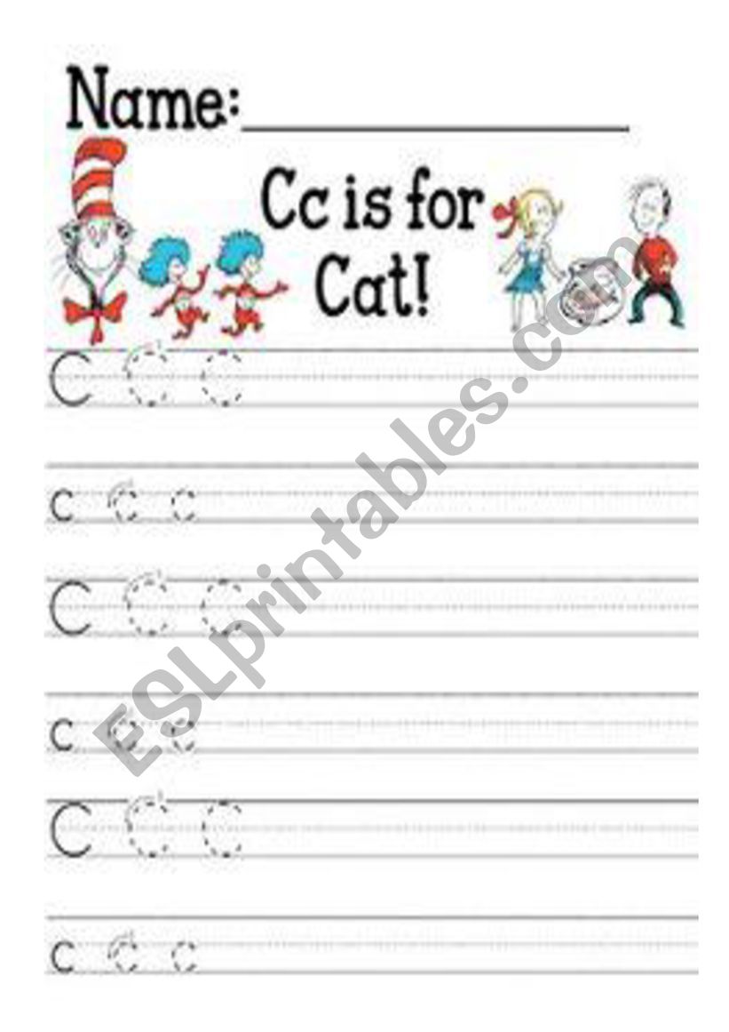 C is for cat - ESL worksheet by jeffdaniel