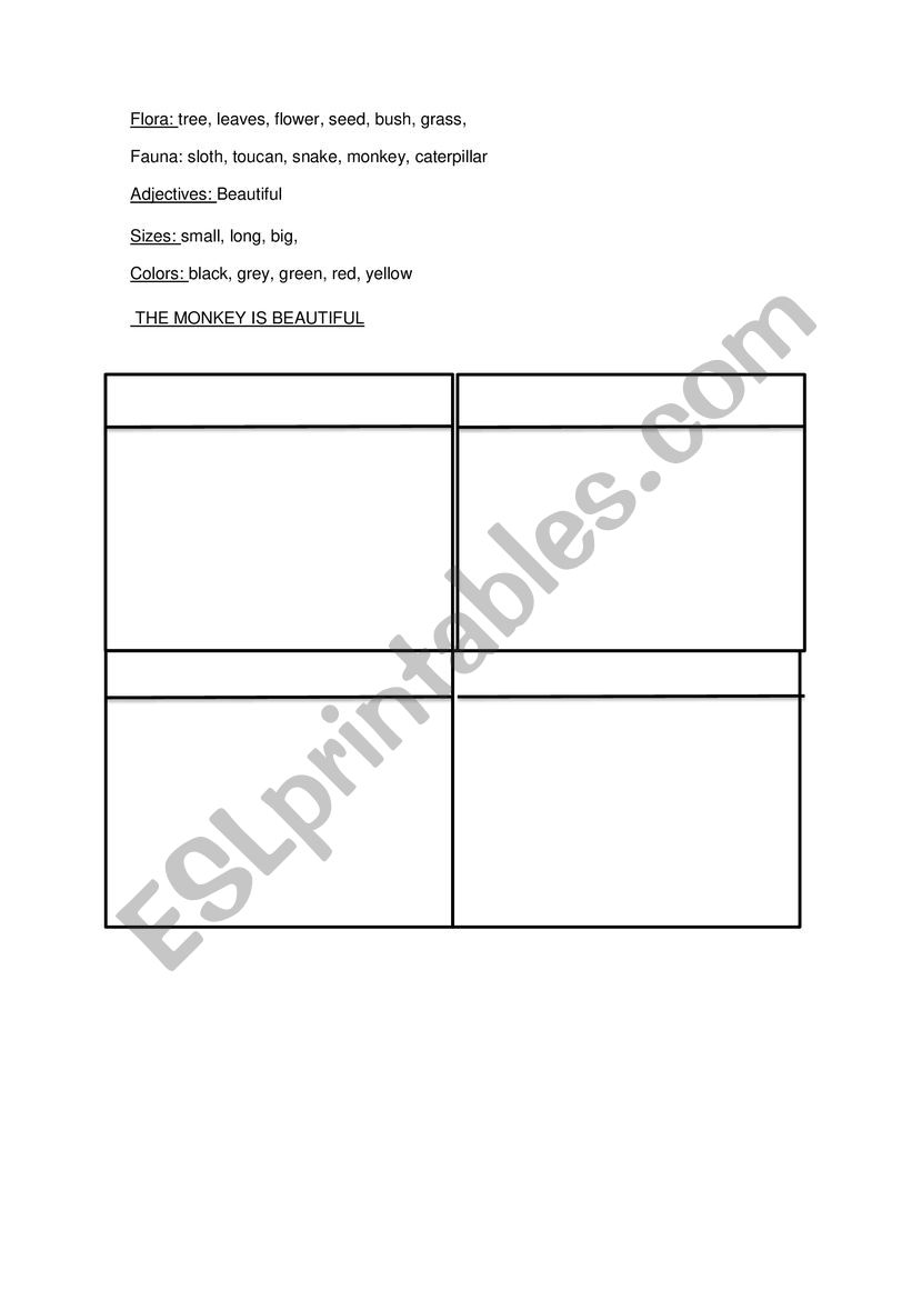 flora and fauna worksheet