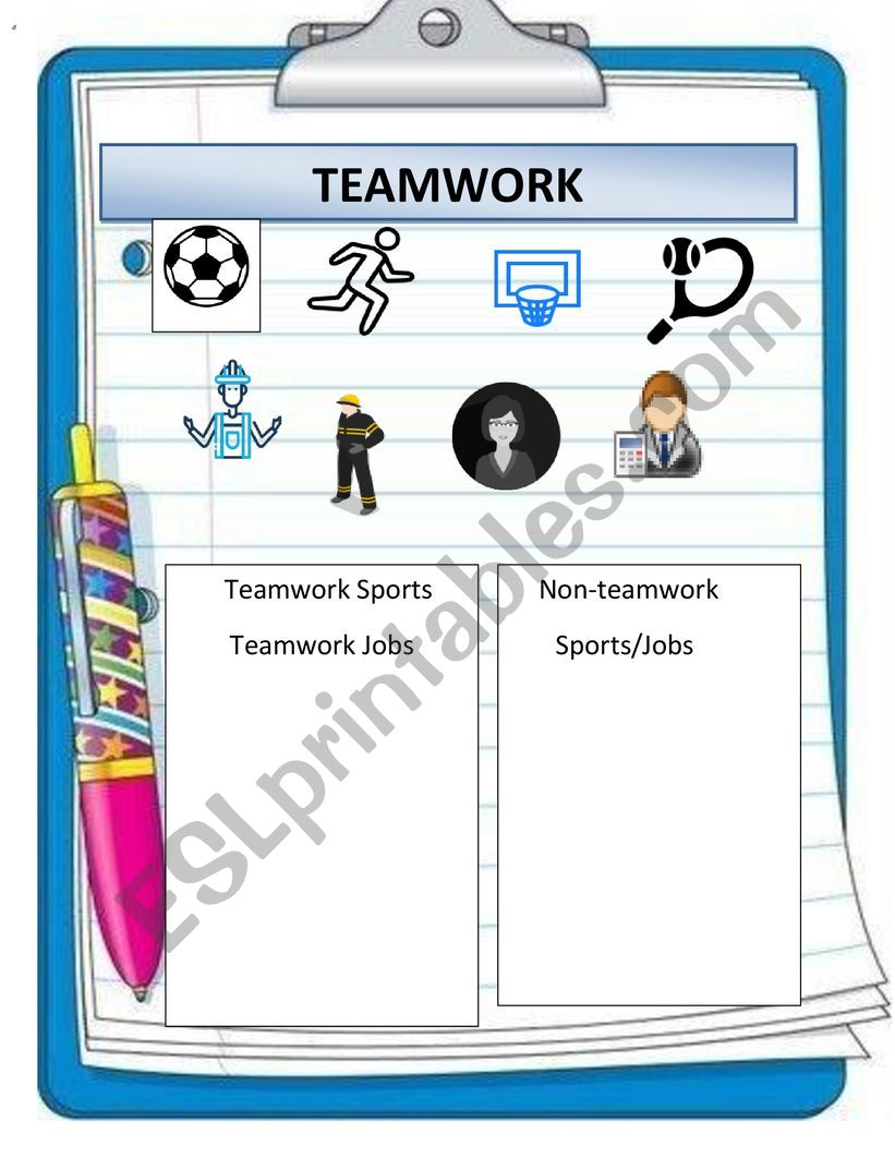Teamwork Activity worksheet