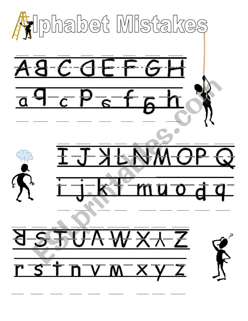 Alphabet Mistakes worksheet