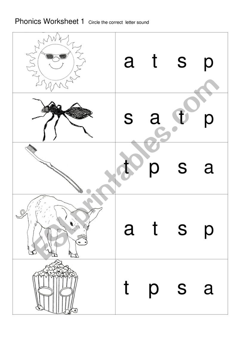 Phonics  worksheet