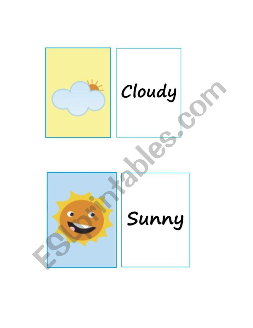 Wheater Flashcards worksheet