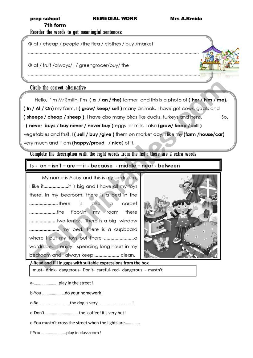 remedial work esl worksheet by nahouta