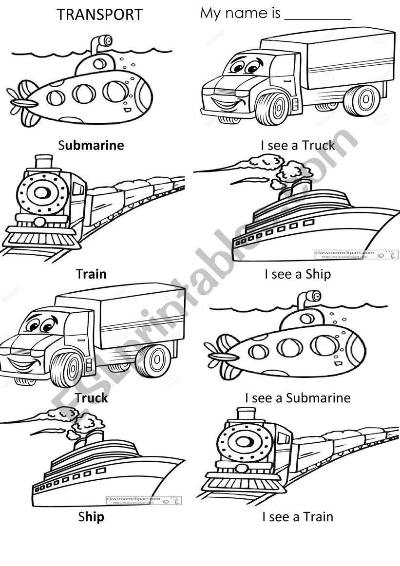 transportation handouts worksheet