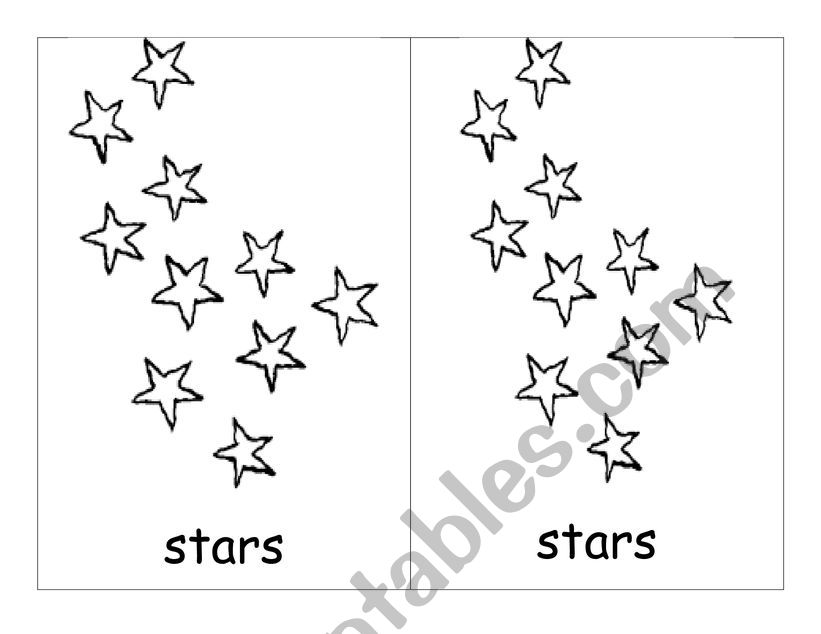Sun, moon, stars flip book for coloring