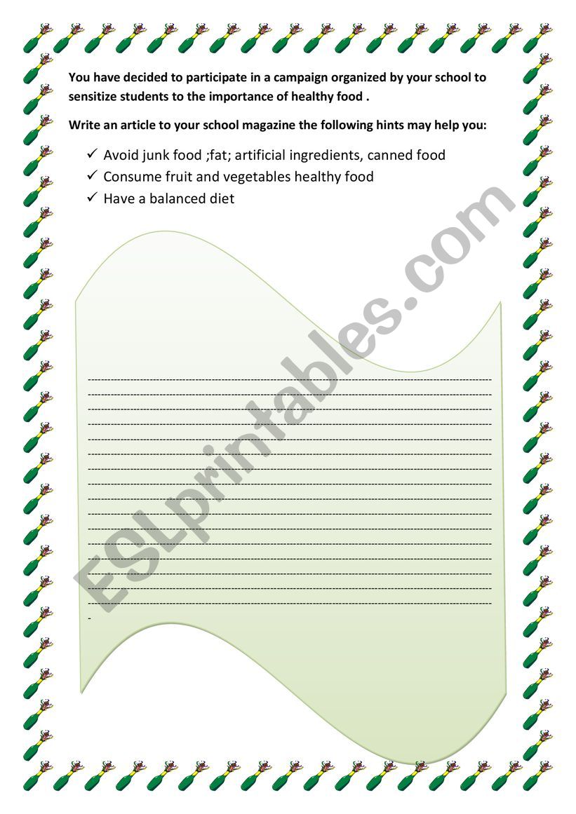 the colour of nutrition worksheet