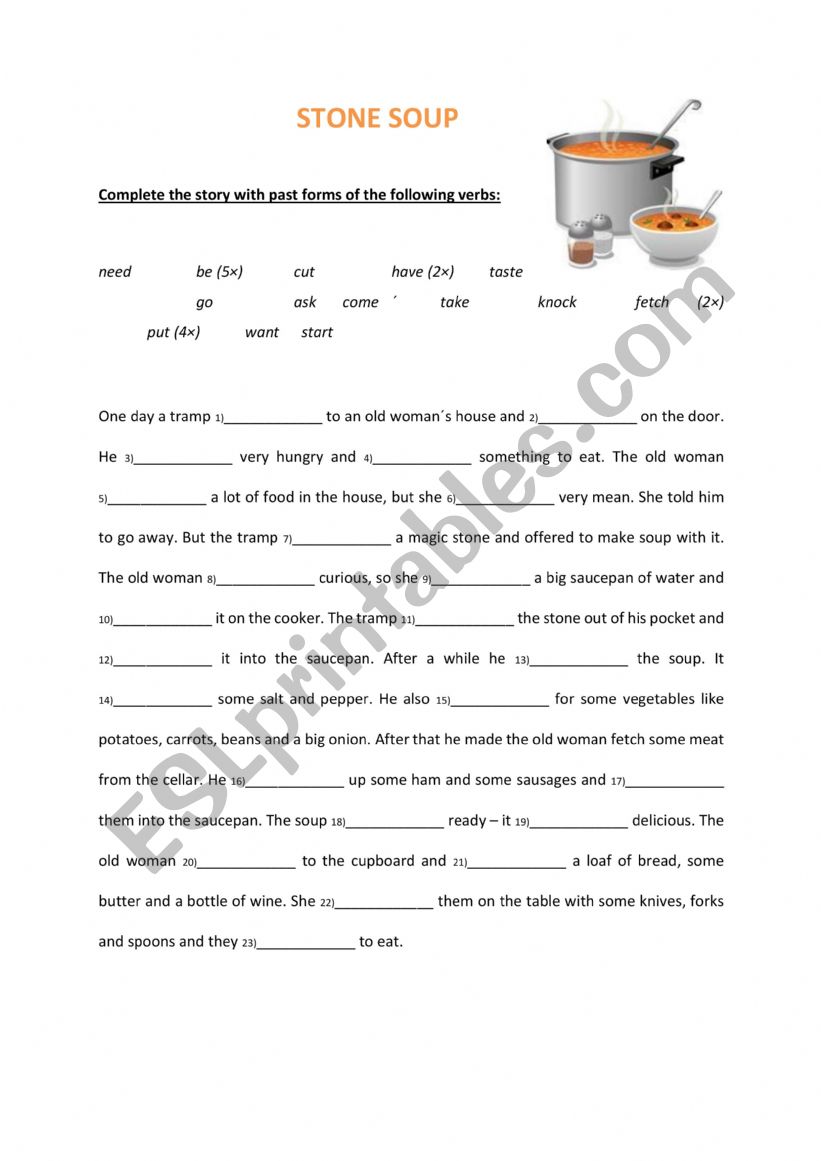 grade 3 reading comprehension worksheets onion soup