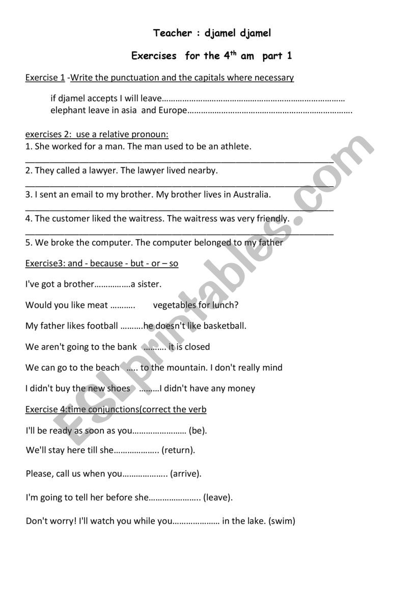 revisions worksheet