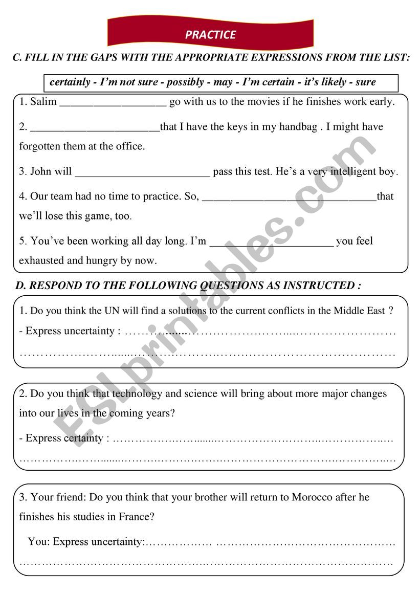 expressing-certainty-and-uncertainty-worksheet