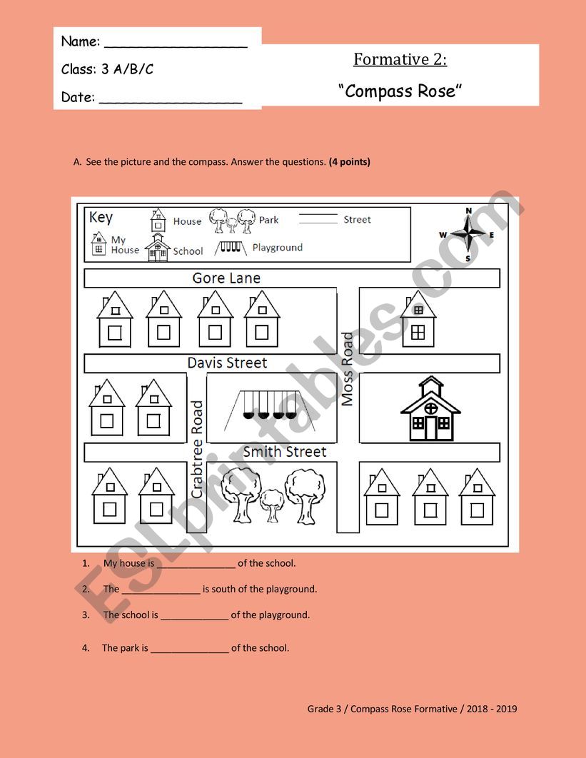 Compass Rose Practice worksheet