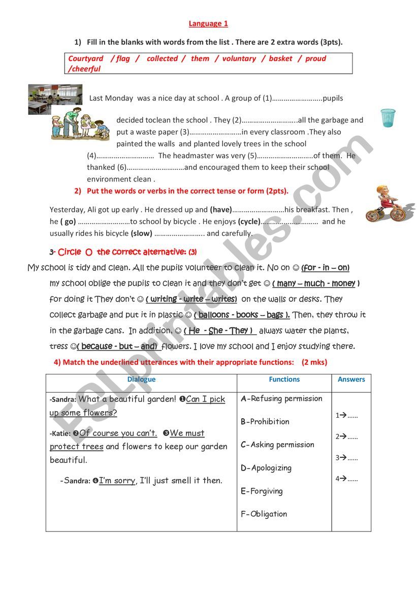 Language Tasks - Esl Worksheet By Ghatas76