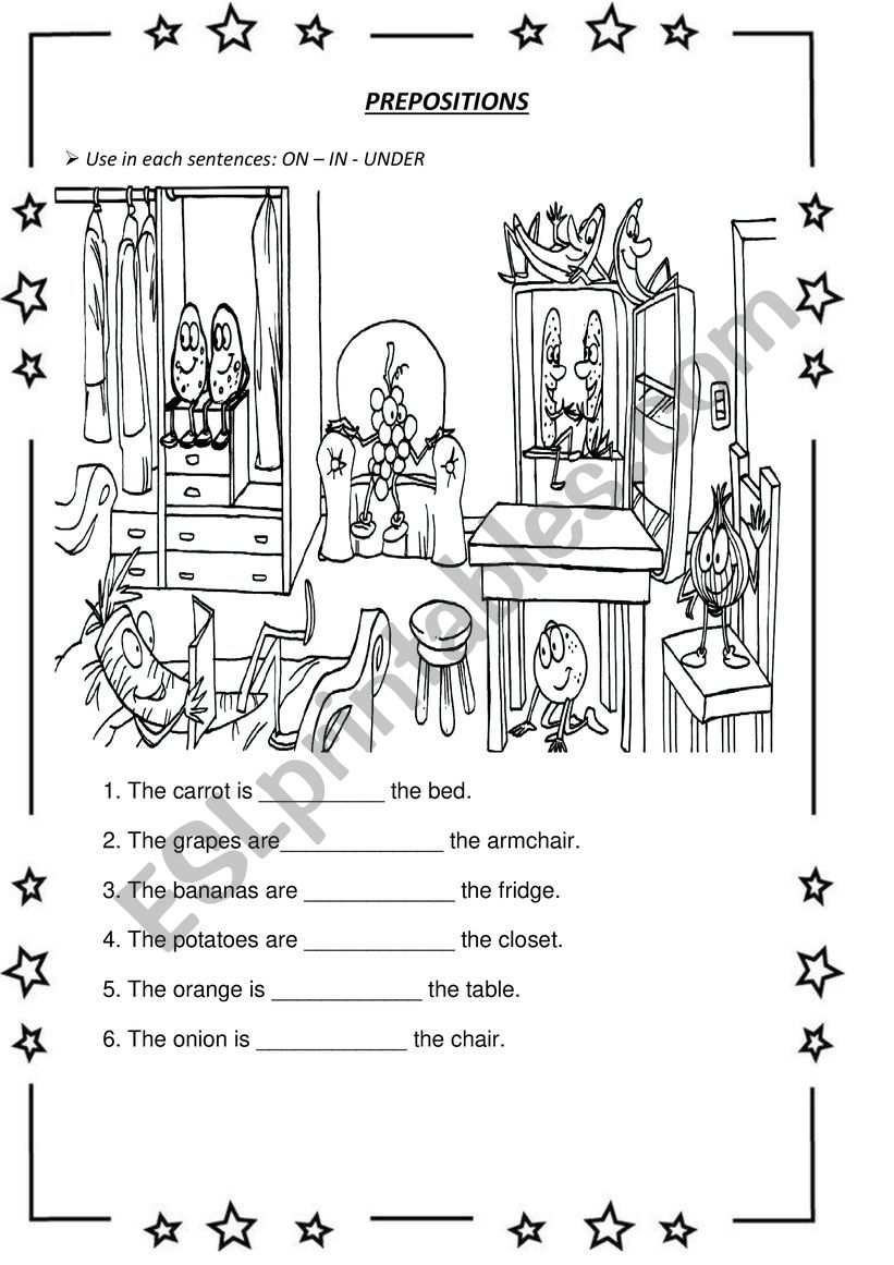 PREPOSITIONS worksheet