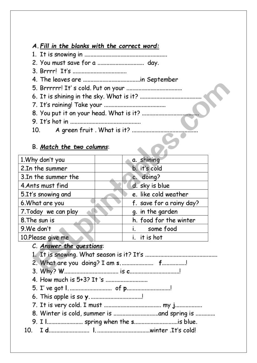 Vocabulary exercises 2 worksheet