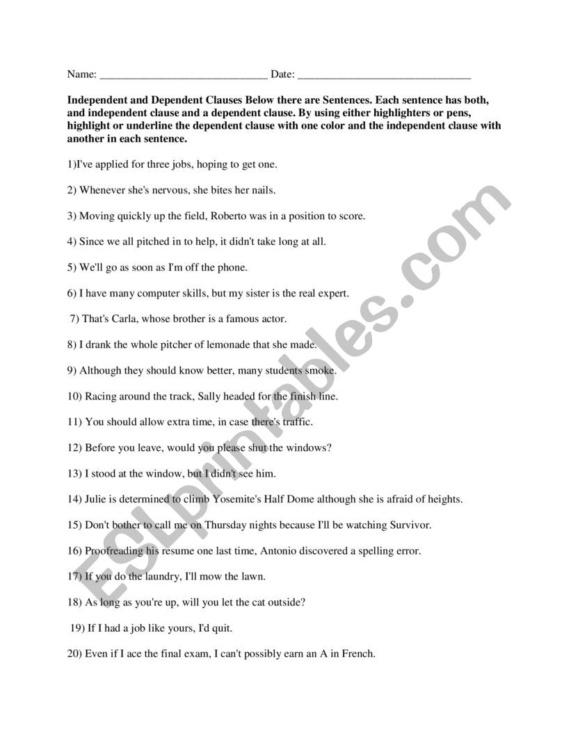 independent-and-dependent-clauses-worksheet-homeschooldressage