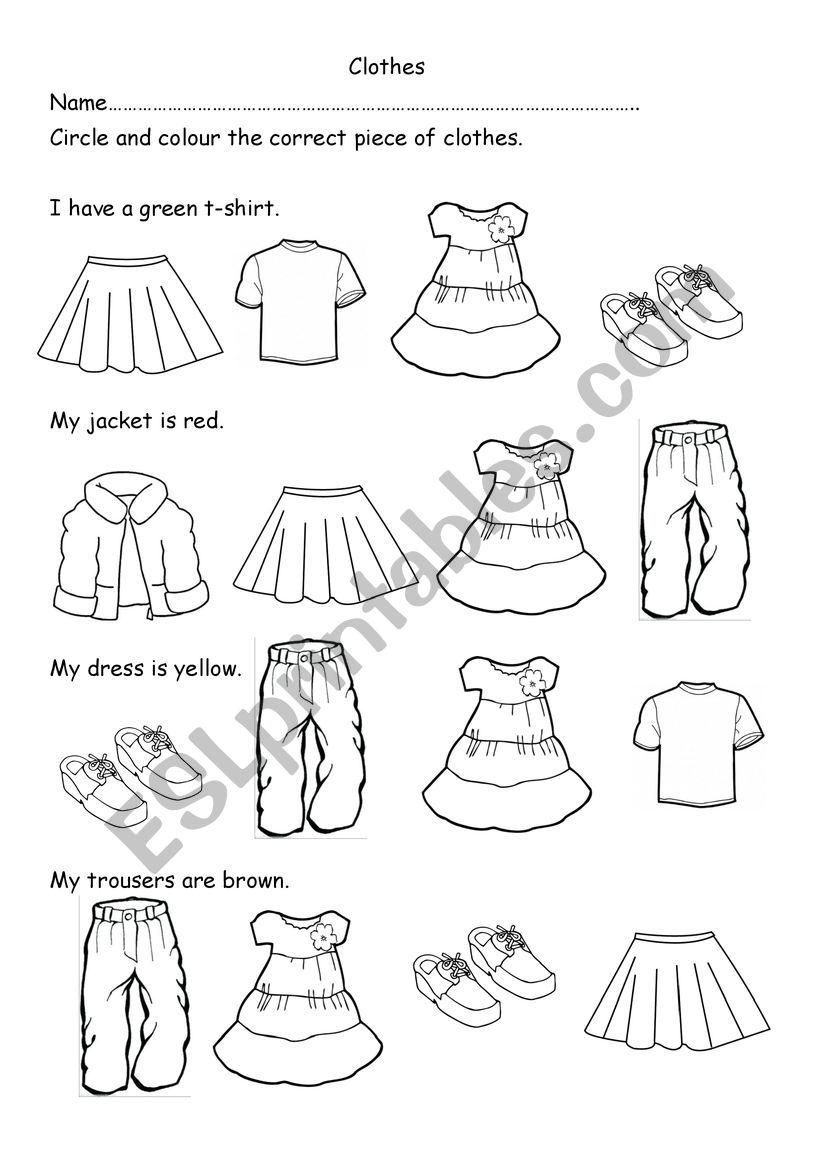 Clothes - ESL worksheet by jadiafa