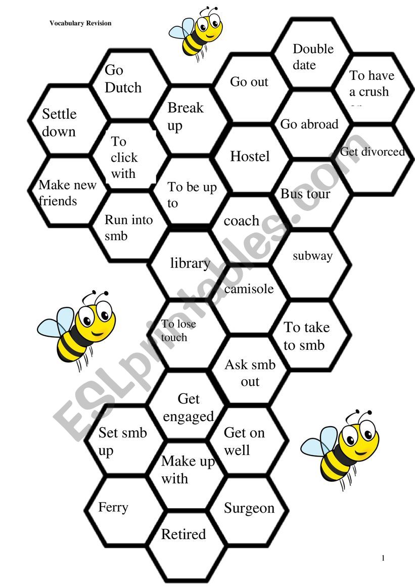 Honey Combs worksheet