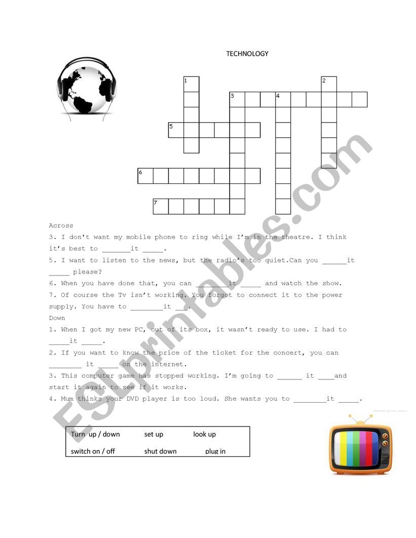 technology puzzle worksheet