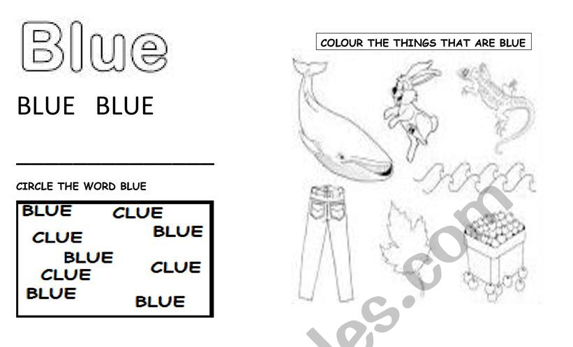 BLUE worksheet