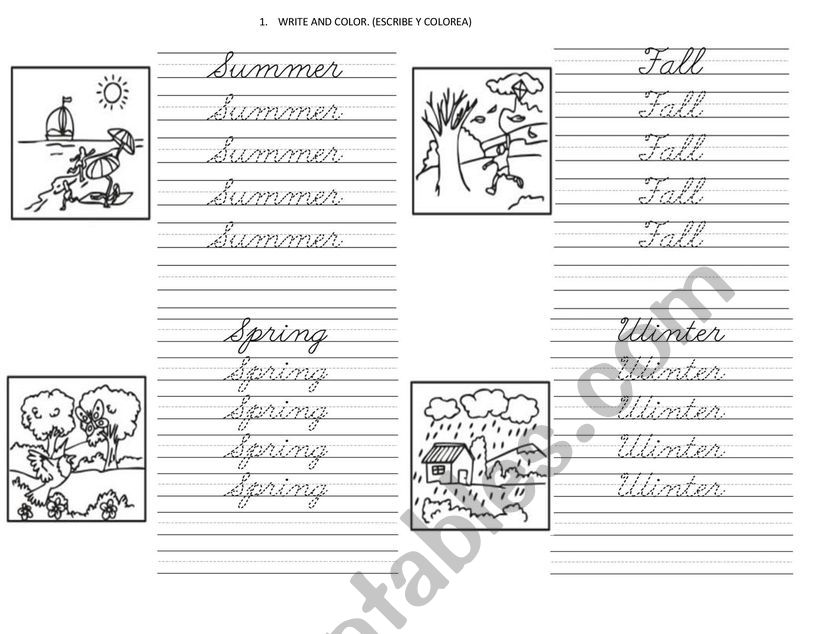 seasons of the year worksheet