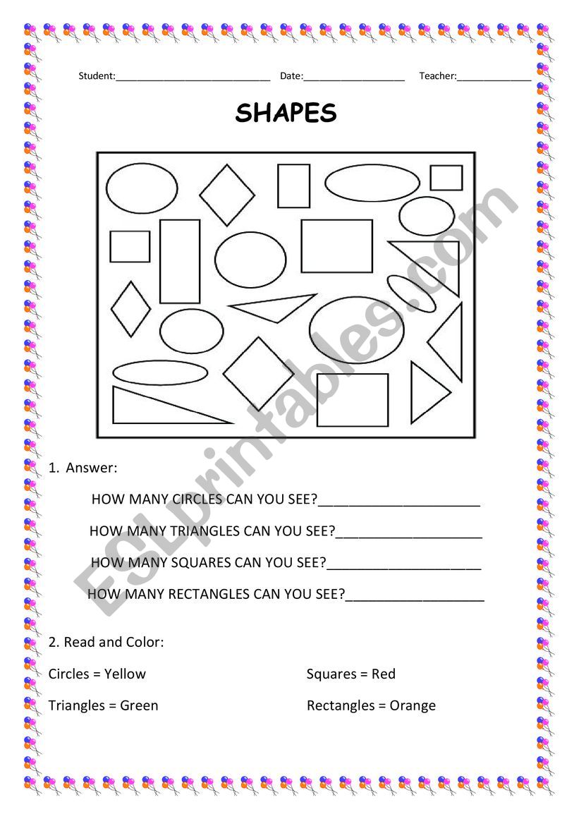 Basic Shapes  worksheet