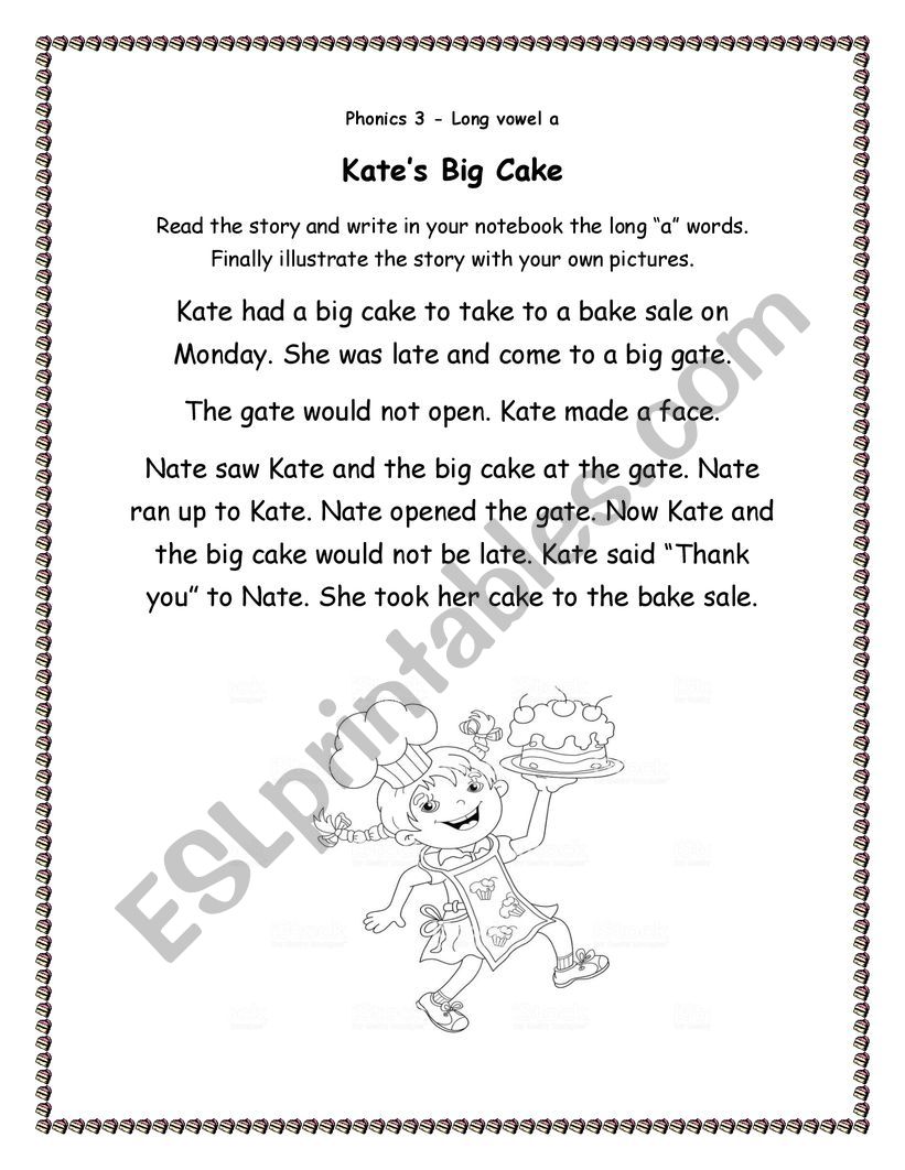 Kates Big Cake worksheet