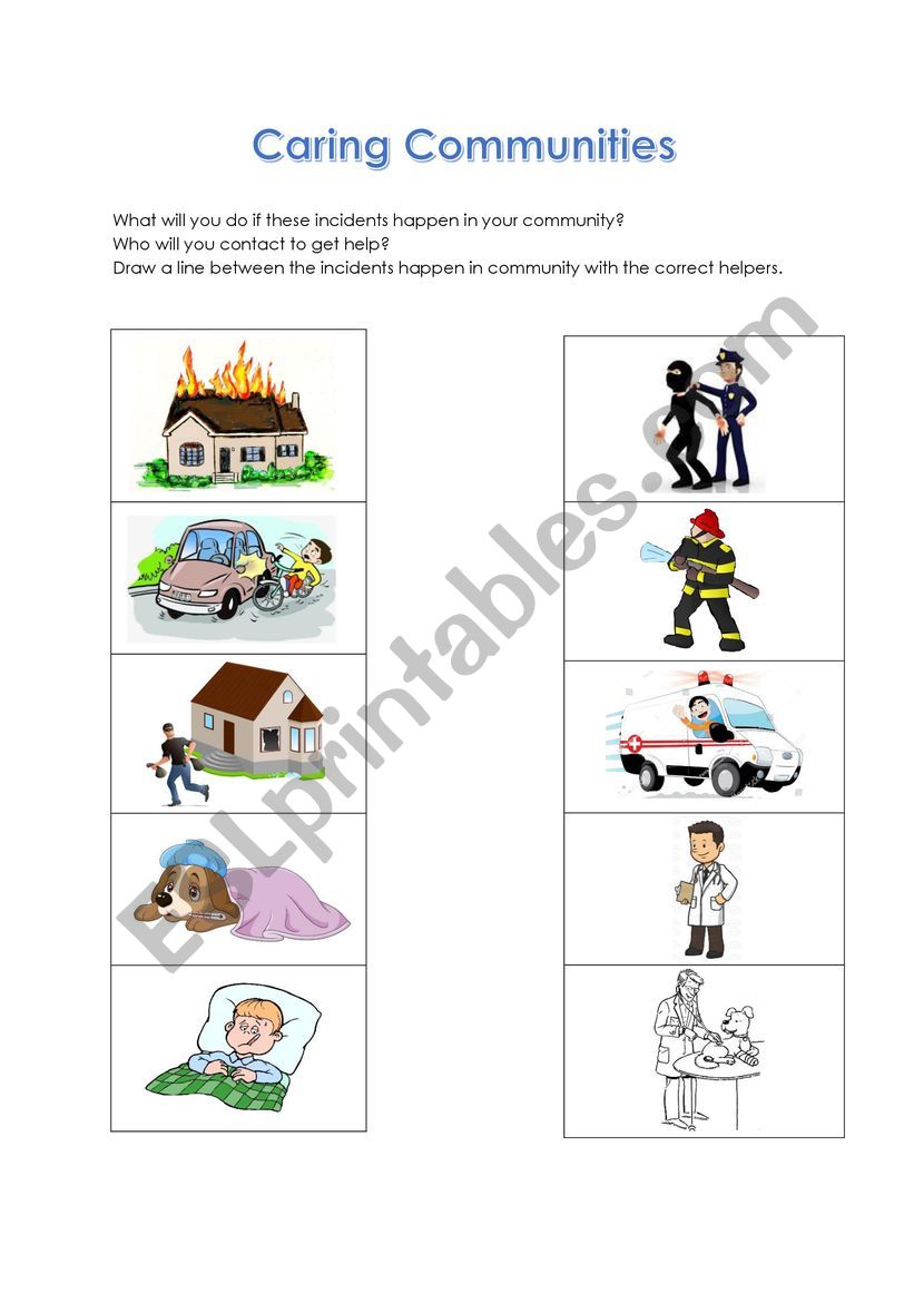 Caring communities worksheet