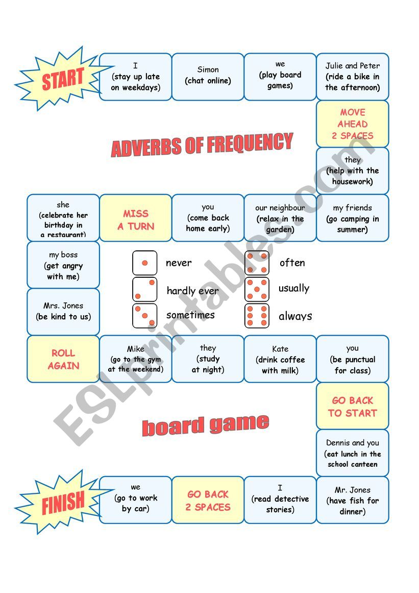 Frequency Adverbs Games