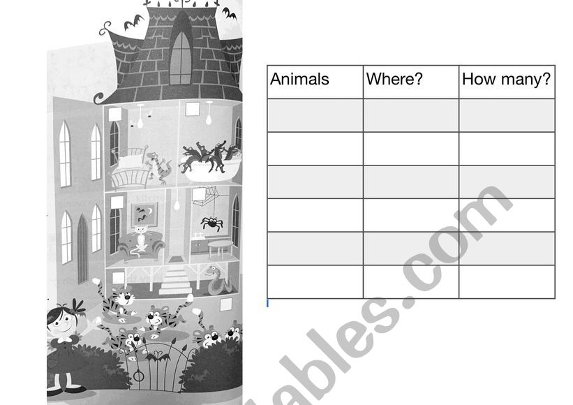 Animals worksheet