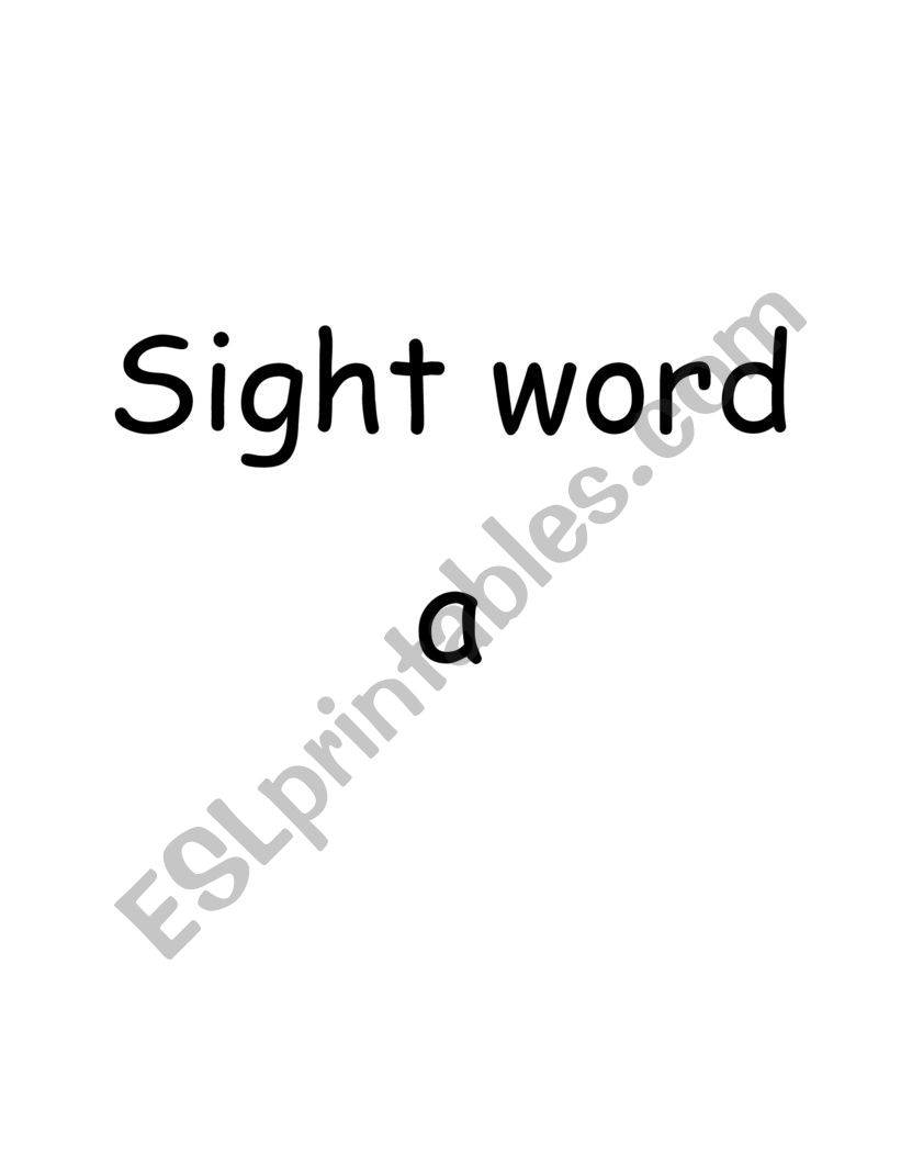 SIGHT WORDS  worksheet