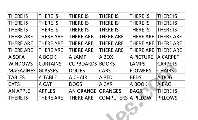 There is and There are worksheet