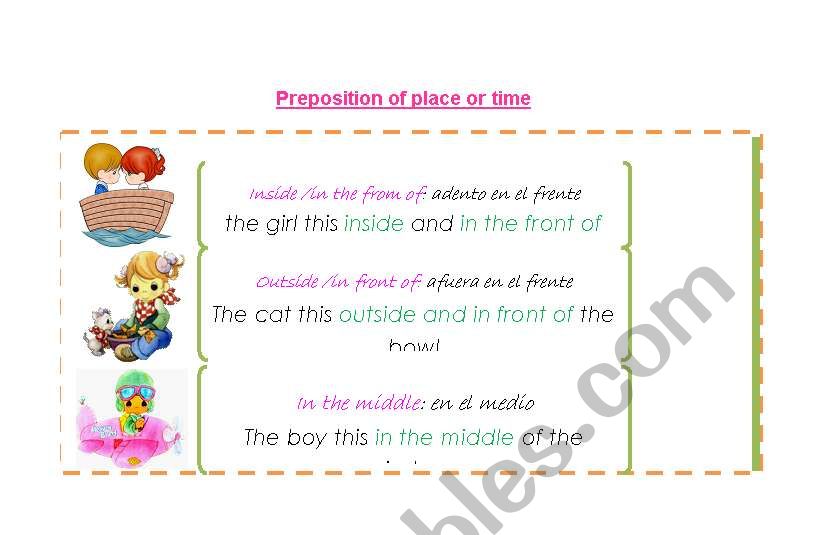 preposition place and time 2 worksheet