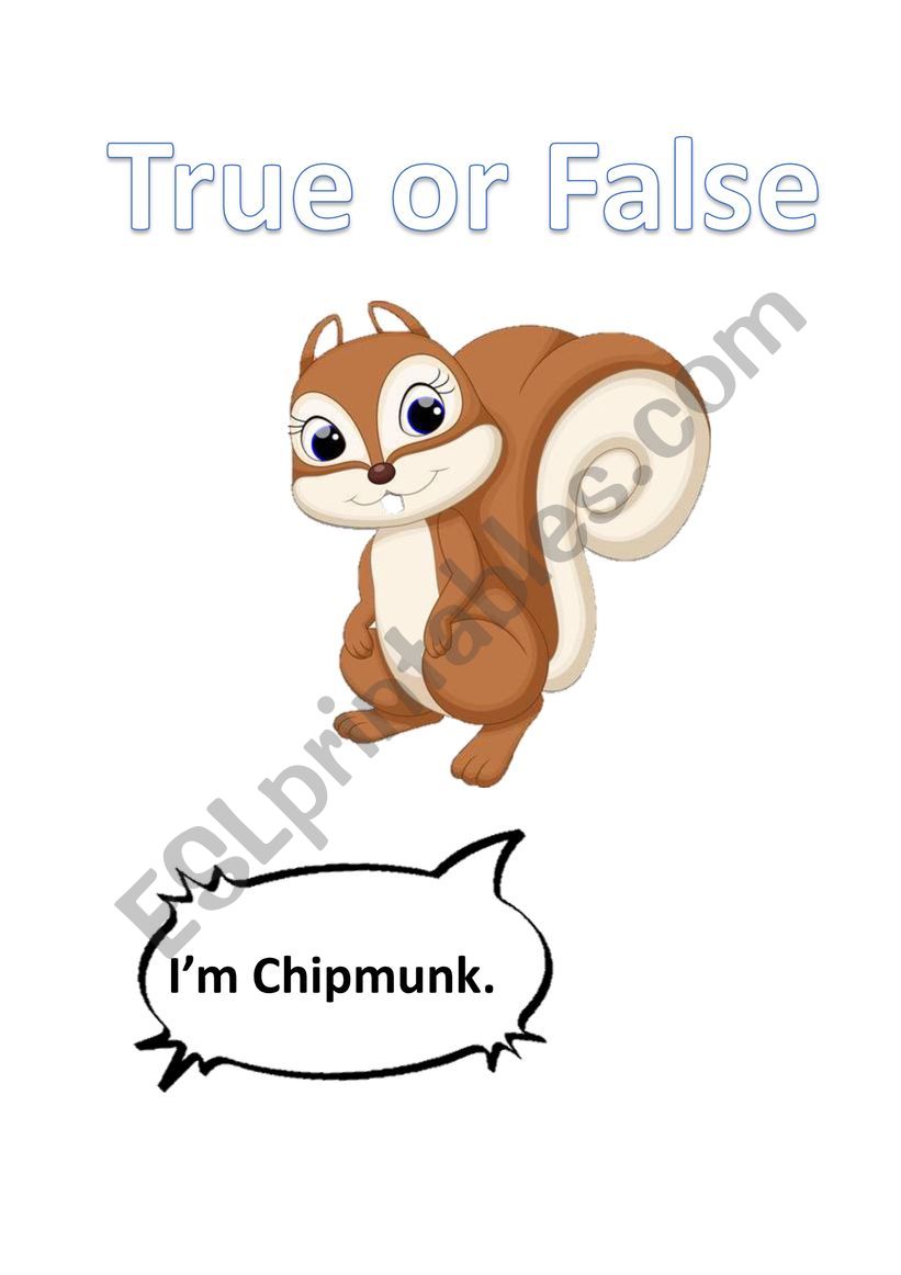 Chipmunks_True_or_False worksheet