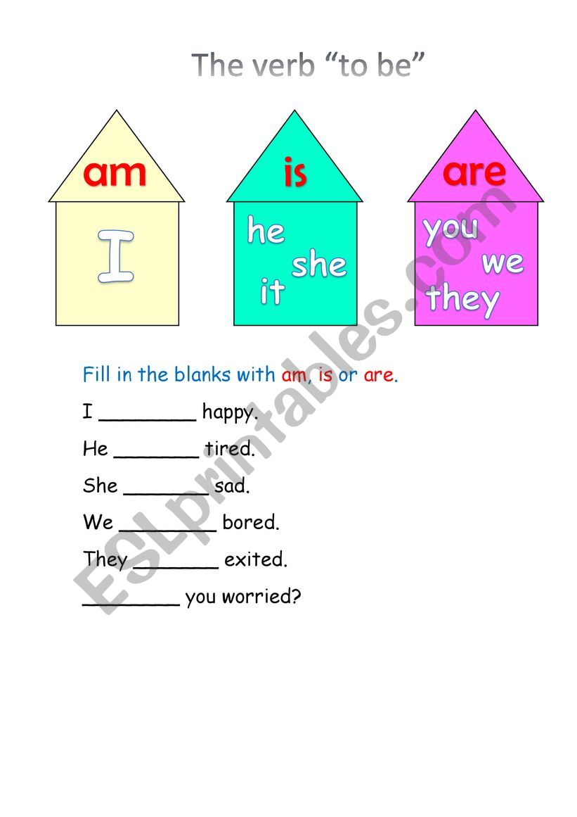 The verb TO BE  worksheet