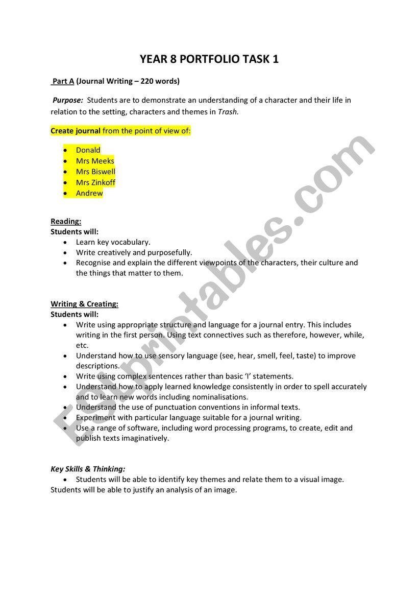 LOSER- JERRY SPINELLI WORKSHEET