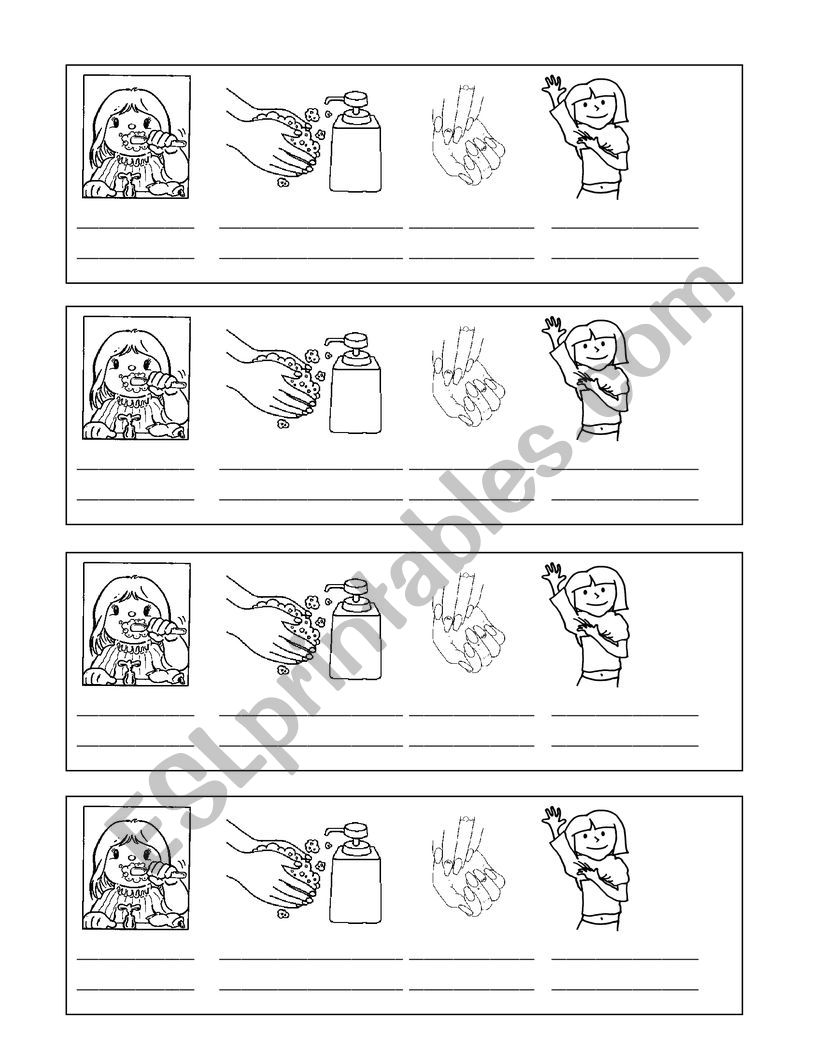 Actions for keep clean worksheet