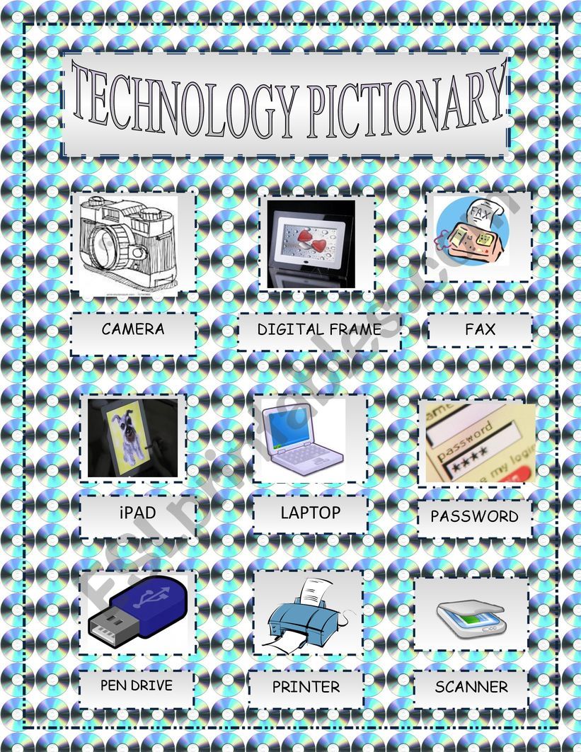 technology pictionary worksheet