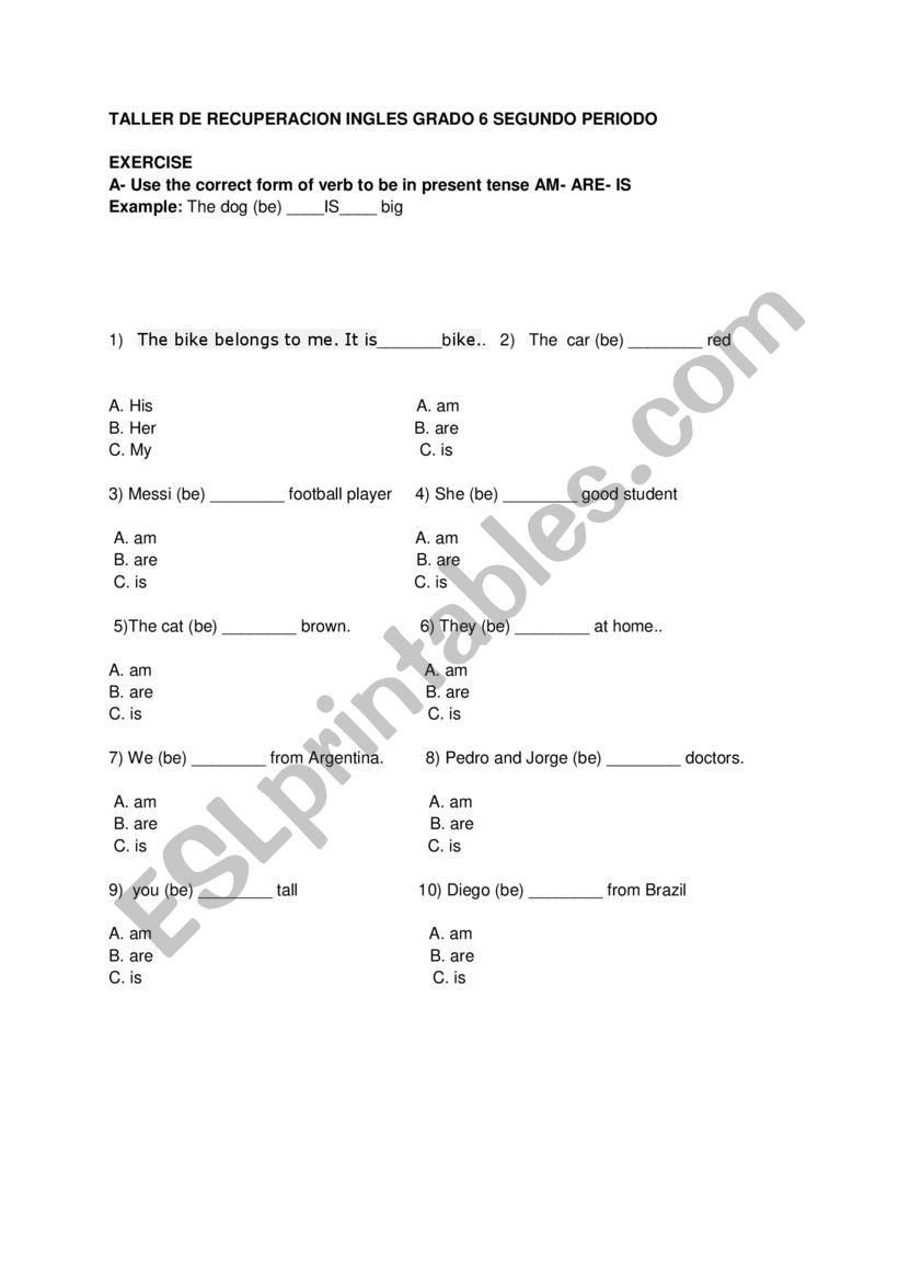 Physical appereance and verb tobe