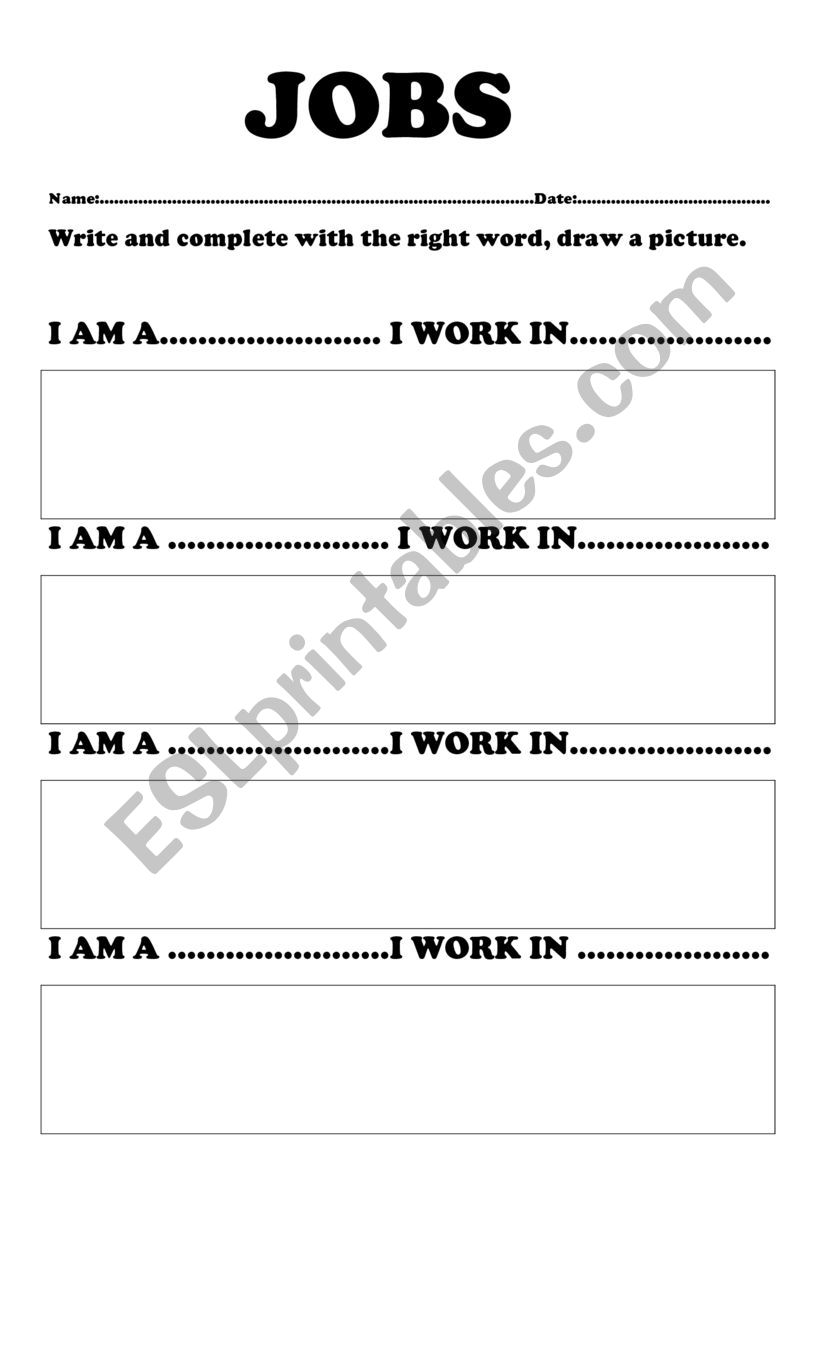 jobs worksheet